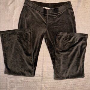 Juicy Couture Black Velvet Wide Leg Pants